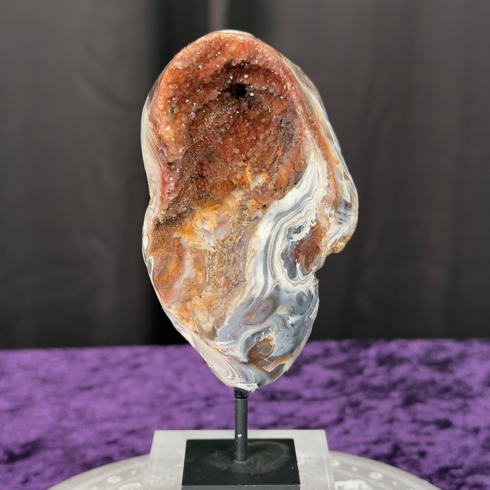 Druzy Agate on Stand - DAS7 - 🌊🐦‍🔥🌊